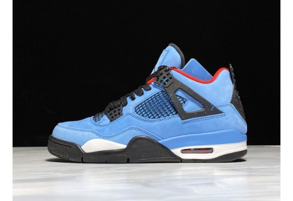 Travis Scott x Air Jordan 4 Houston Oilers University Blue 308497-406
