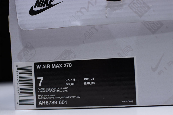 (image for) Nike Air Max 270 Barely Rose Pink White AH6789-601