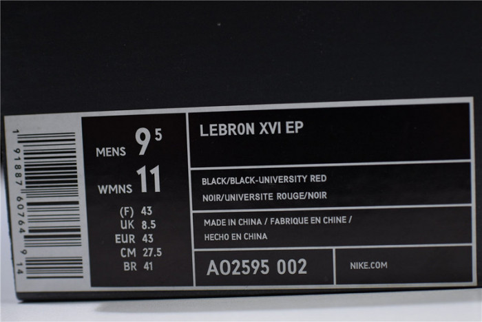 (image for) Nike LeBron 16 Fresh Bred AO2595-002