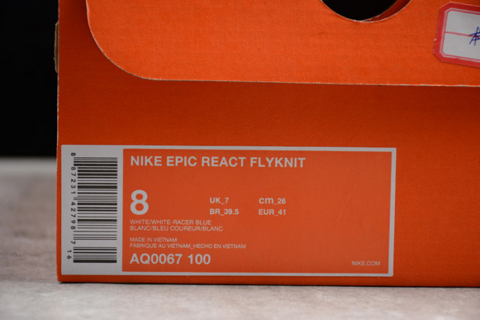 (image for) NIKE EPIC REACT FLYKNIT WHITE FUSION AQ0067-100