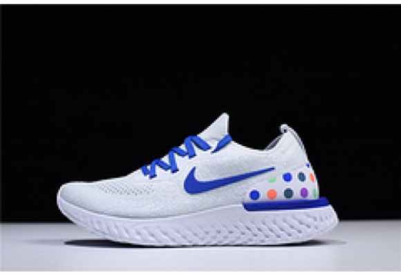 (image for) Nike Epic React Flyknit white blue AQ0067-993