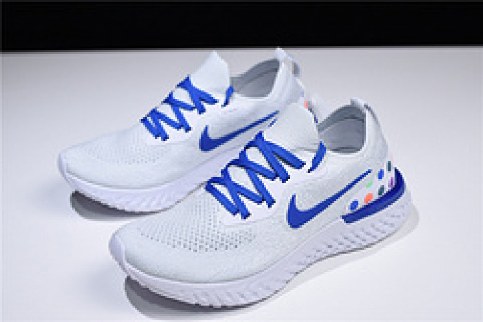 (image for) Nike Epic React Flyknit white blue AQ0067-993