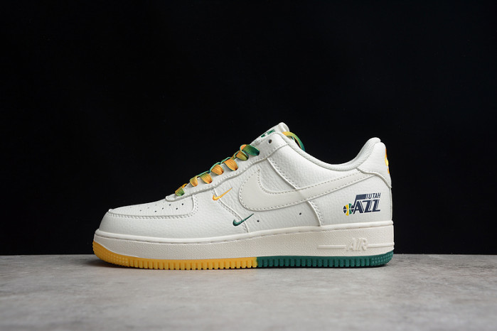 (image for) Nike Air Force 1 07 Low White Green Noise Yellow Shoes ZJ6695-303