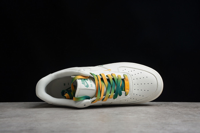 (image for) Nike Air Force 1 07 Low White Green Noise Yellow Shoes ZJ6695-303