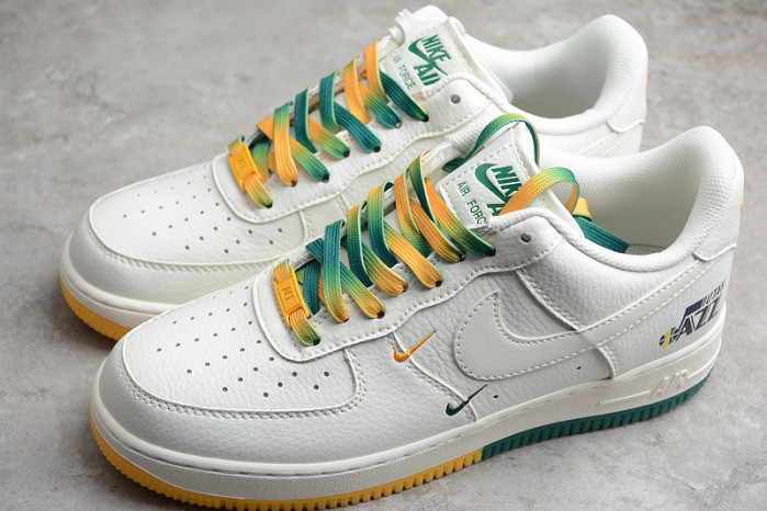(image for) Nike Air Force 1 07 Low White Green Noise Yellow Shoes ZJ6695-303