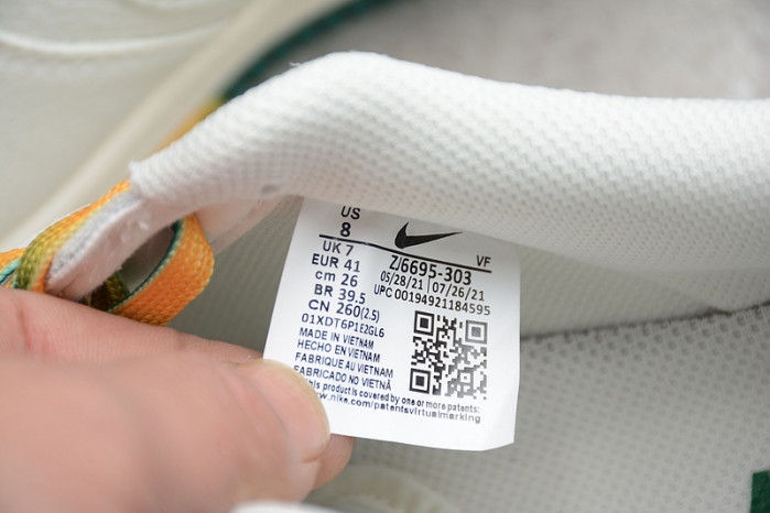 (image for) Nike Air Force 1 07 Low White Green Noise Yellow Shoes ZJ6695-303