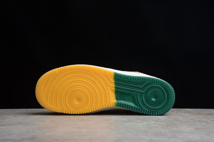 (image for) Nike Air Force 1 07 Low White Green Noise Yellow Shoes ZJ6695-303