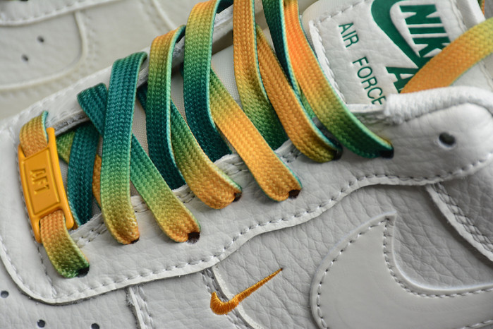 (image for) Nike Air Force 1 07 Low White Green Noise Yellow Shoes ZJ6695-303